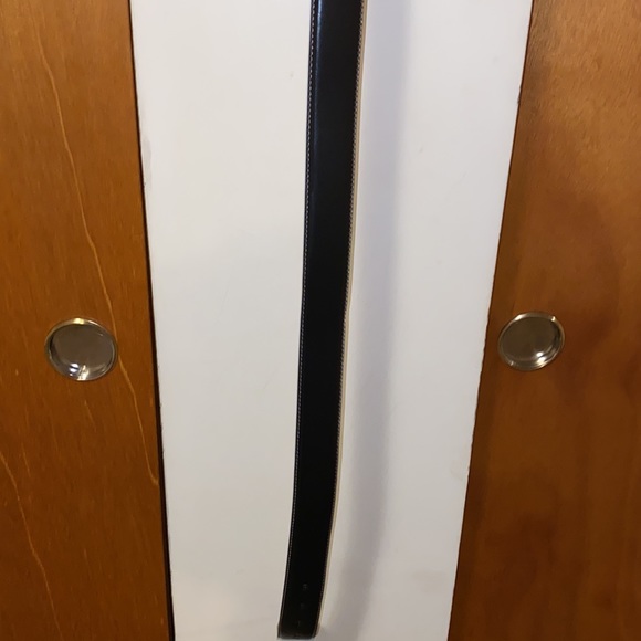 ♣️NWT Cole Haan Black Stitched Genuine Leather Belt - Picture 6 of 14